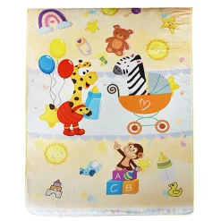 Baby Moo Zebra in Pram Velvet And Fur XL Blanket - Yellow