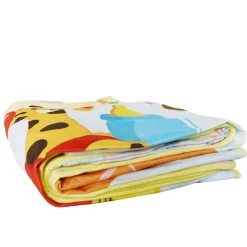 Baby Moo Zebra in Pram Velvet And Fur XL Blanket - Yellow
