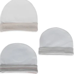 Baby Moo Zoo Animals Organic Soft Cotton Caps - White