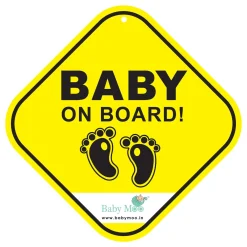 Baby on Board Yellow Car Sign