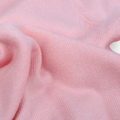 Basic Polo Neck Ribbed Premium Full Sleeves Knitted Kids Sweater - Pink