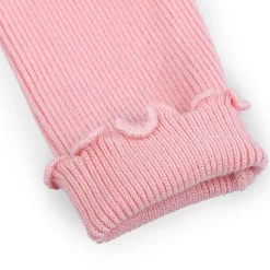 Basic Ribbed Premium Full Sleeves Knitted Kids Sweater - Pink