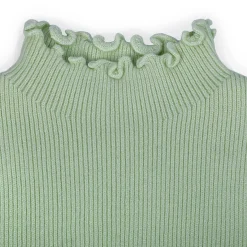 Basic Ribbed Premium Full Sleeves Knitted Kids Sweater - Green