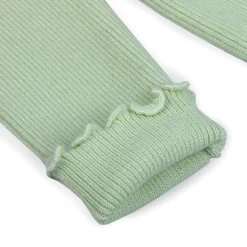 Basic Ribbed Premium Full Sleeves Knitted Kids Sweater - Green
