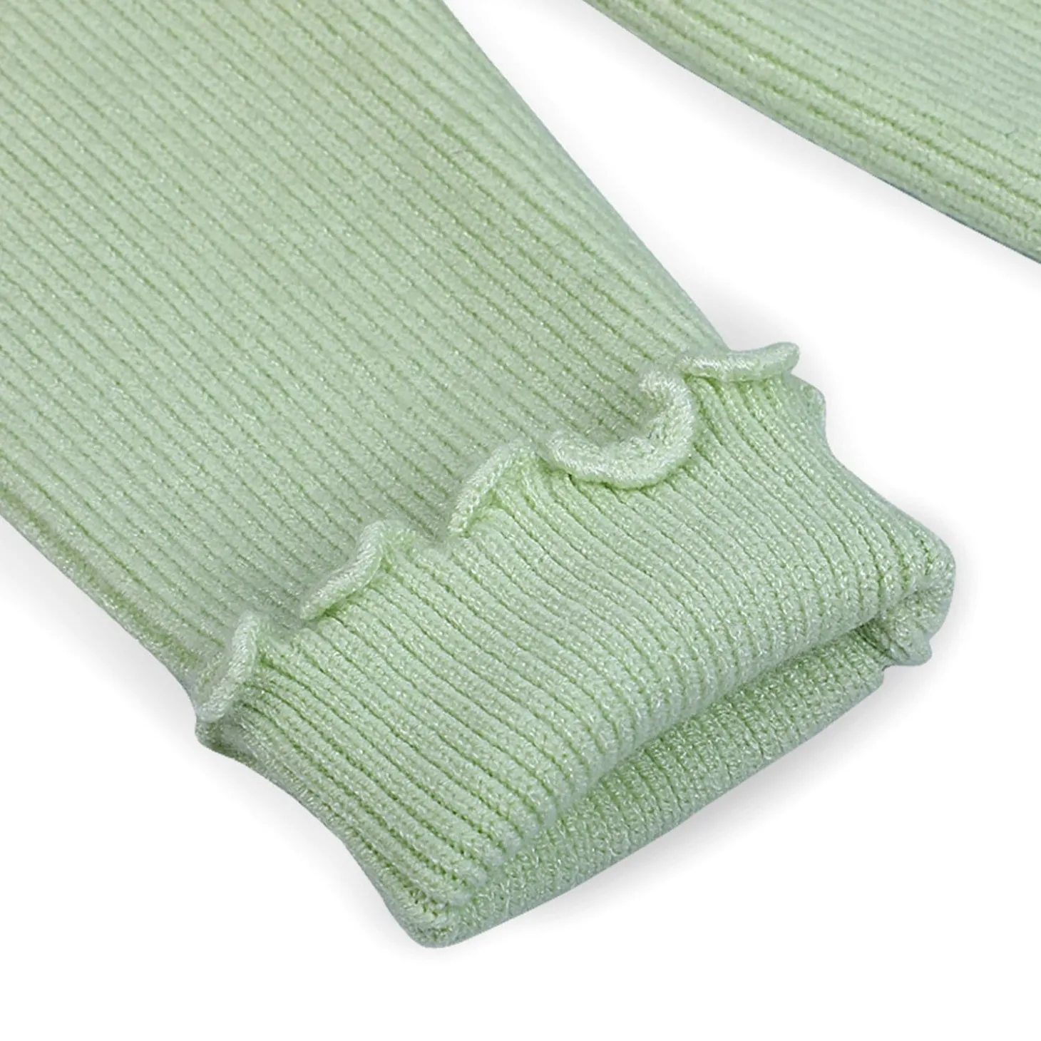 Basic Ribbed Premium Full Sleeves Knitted Kids Sweater - Green