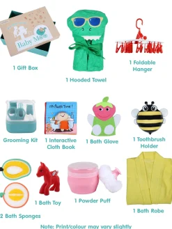 Bathing Essentials Premium Gift Hamper 11 Pcs Unisex Multicolour