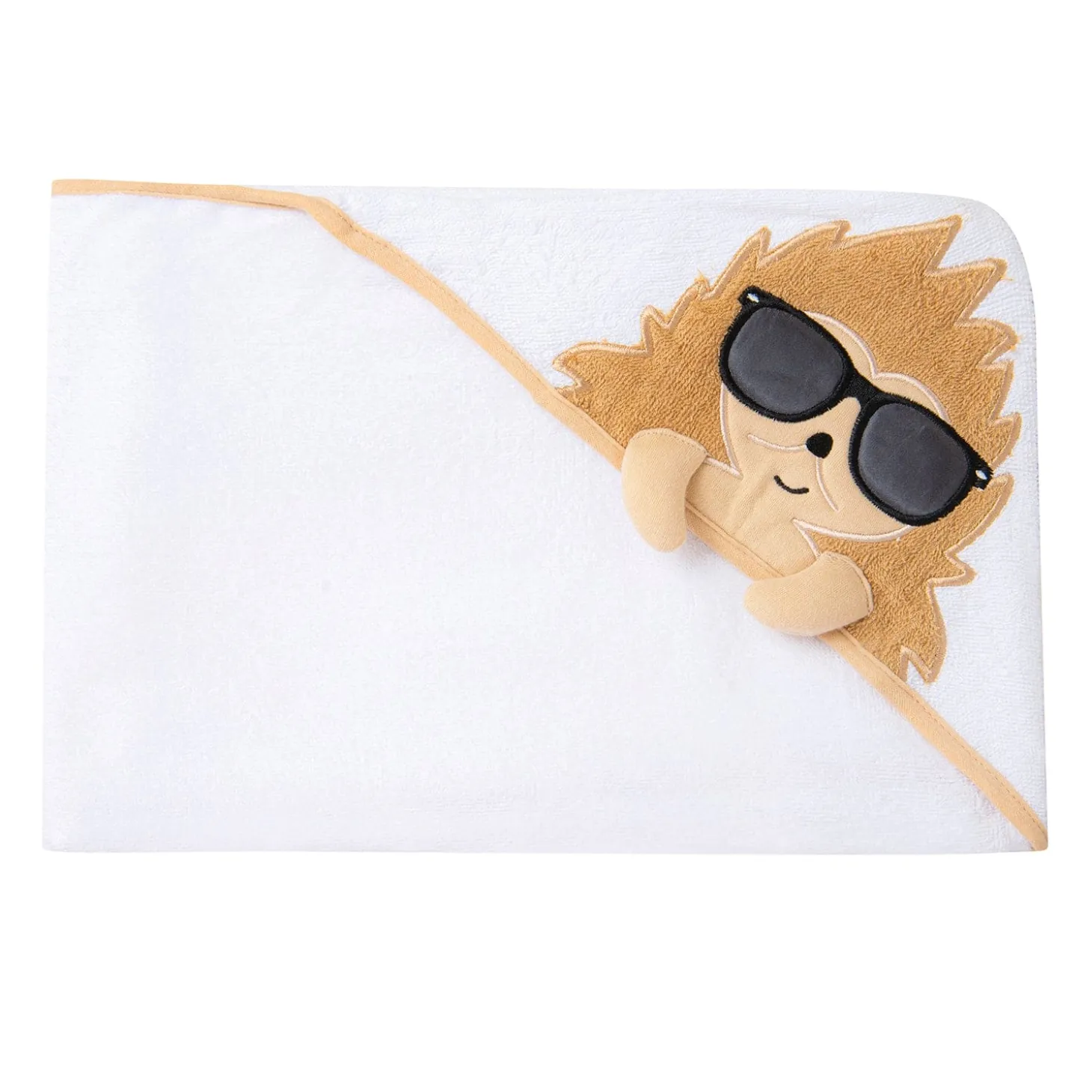 Bathing Hooded Towel 100% Cotton Cool Lion Beige