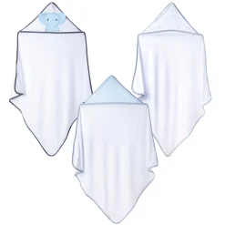 Bathing Hooded Towel Pack Of 3 Elephant Blue
