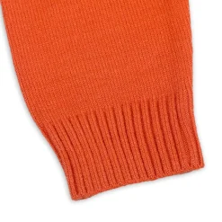 Bear Embroidery Premium Full Sleeves Knitted Sweater - Orange