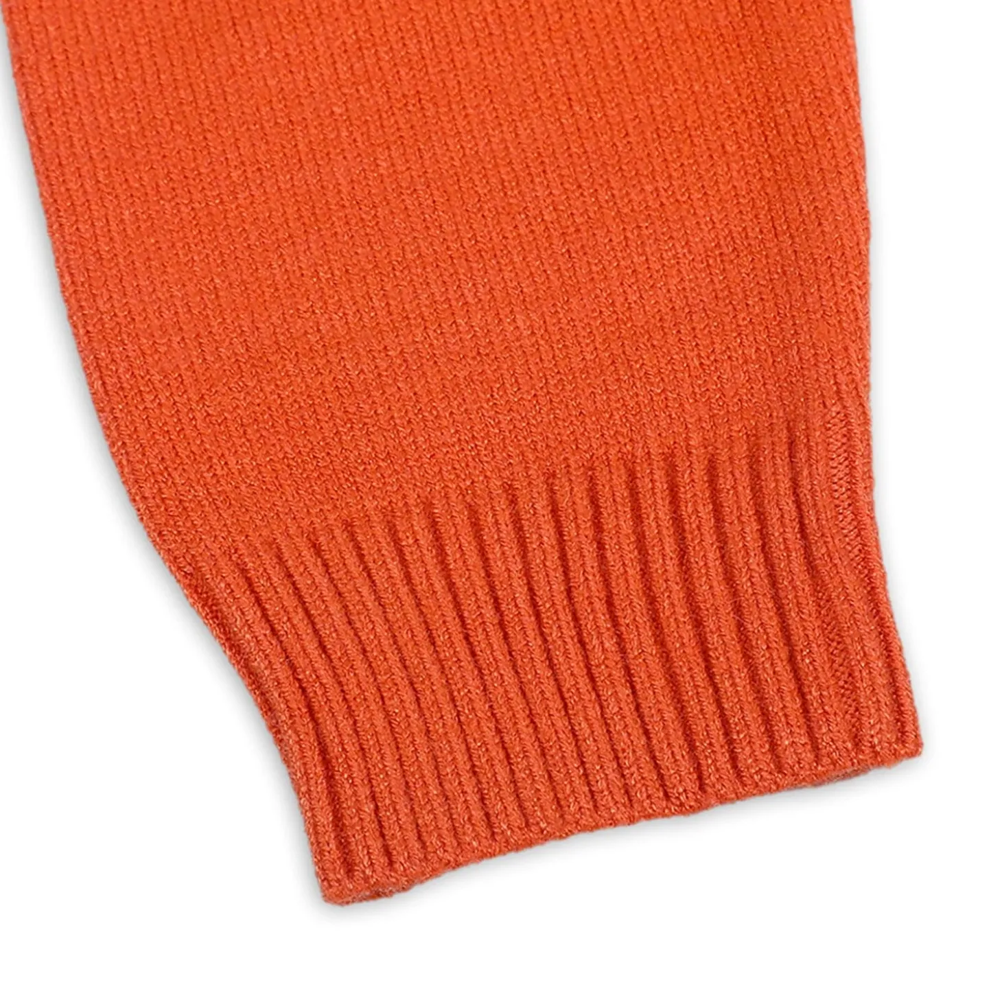 Bear Embroidery Premium Full Sleeves Knitted Sweater - Orange