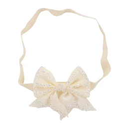 Bedazzled Cream Headband And Socks Set