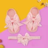 Bedazzled Peach Headband And Socks Set