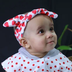 Berry Bow Knot Headband - Red