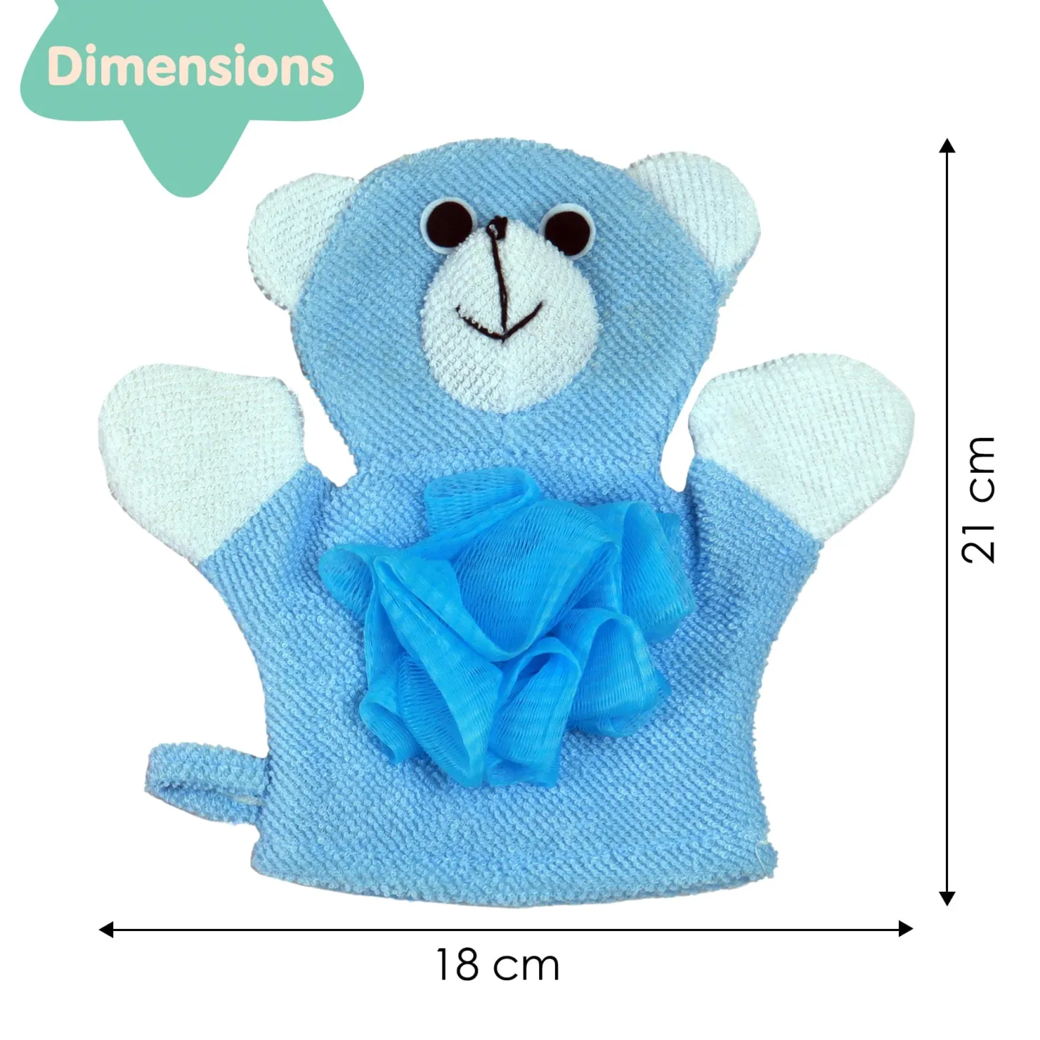 BFF Bear Blue Cartoon Bath Glove