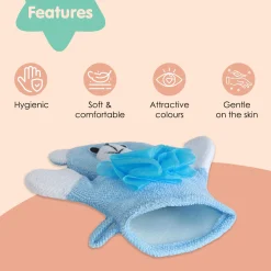 BFF Bear Blue Cartoon Bath Glove