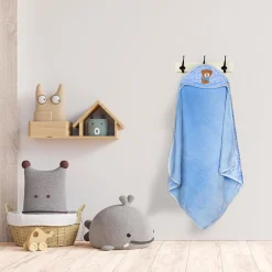 BFF Bear Blue Hooded Bubble Blanket