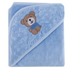 BFF Bear Blue Hooded Bubble Blanket