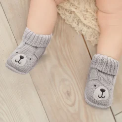 Bff Bear Grey Socks Booties