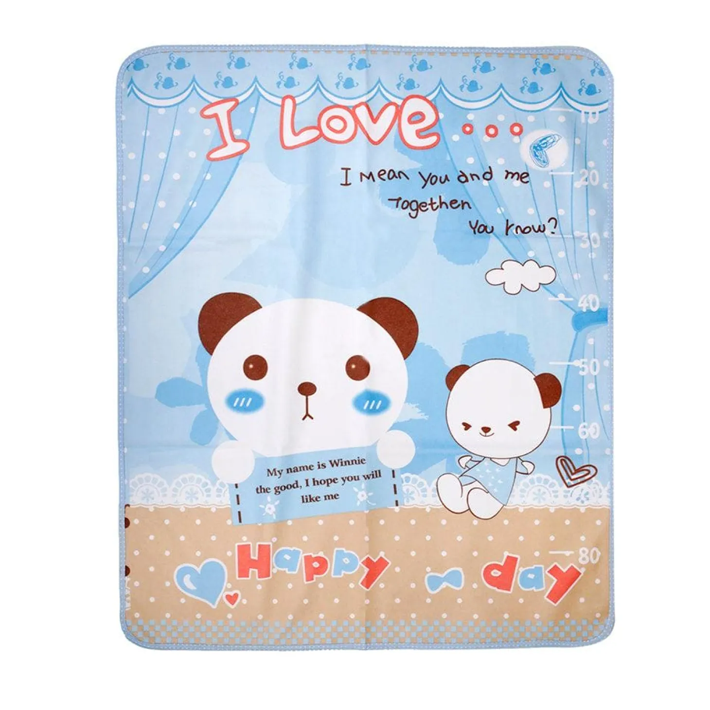 BFF Bear Light Blue Washable Mat