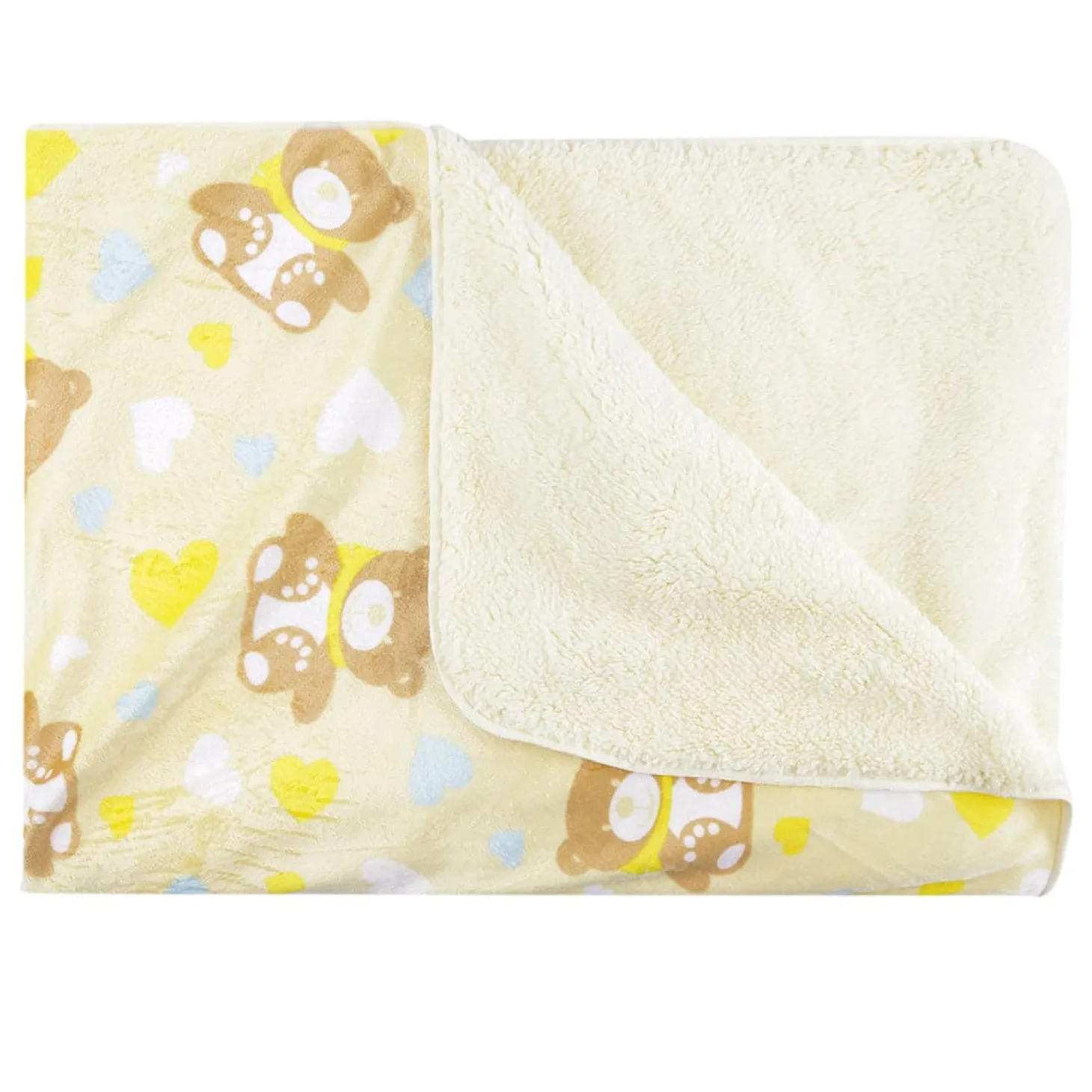 BFF Bear Yellow Fur Blanket
