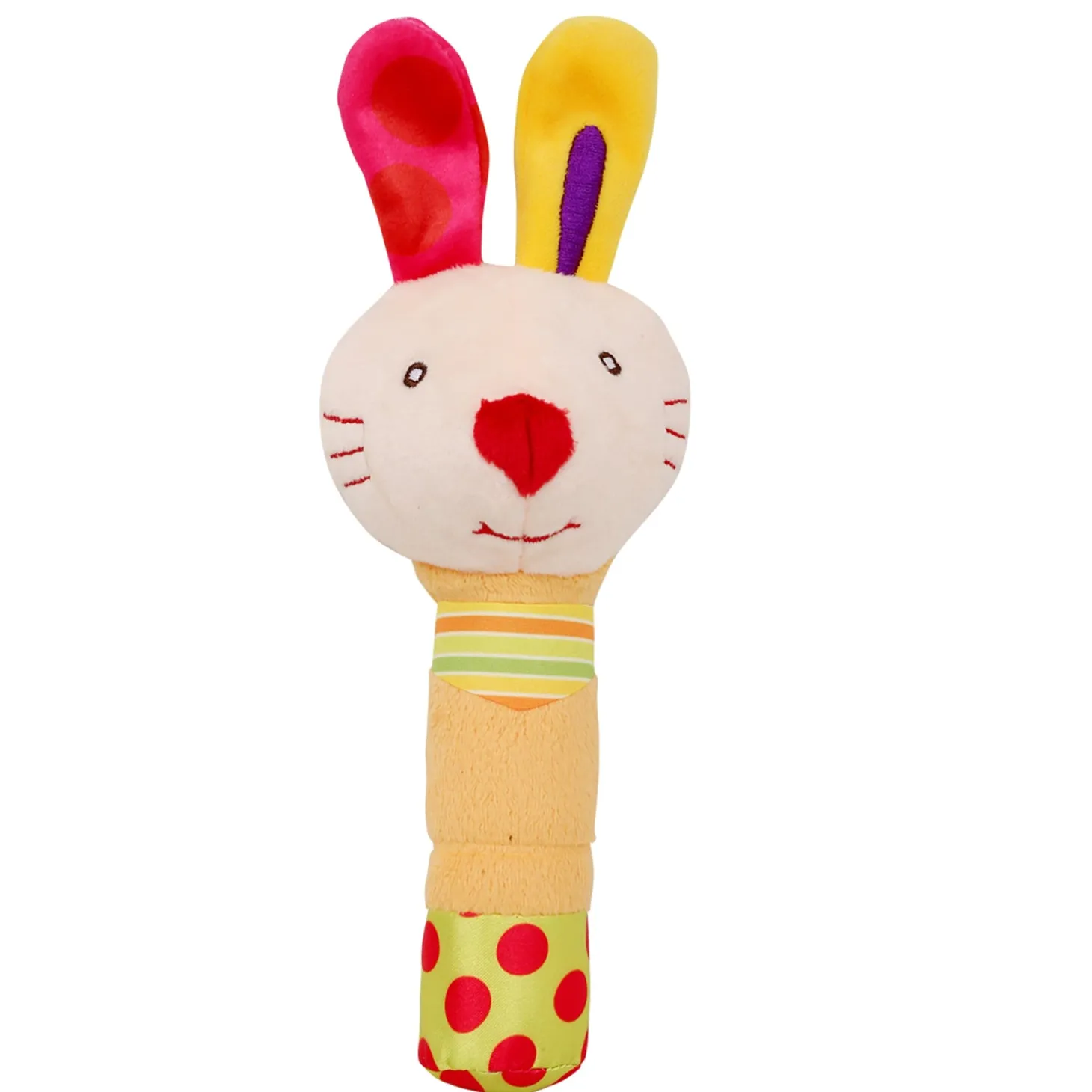Big Earred Rabbit Multicolour Handheld Rattle