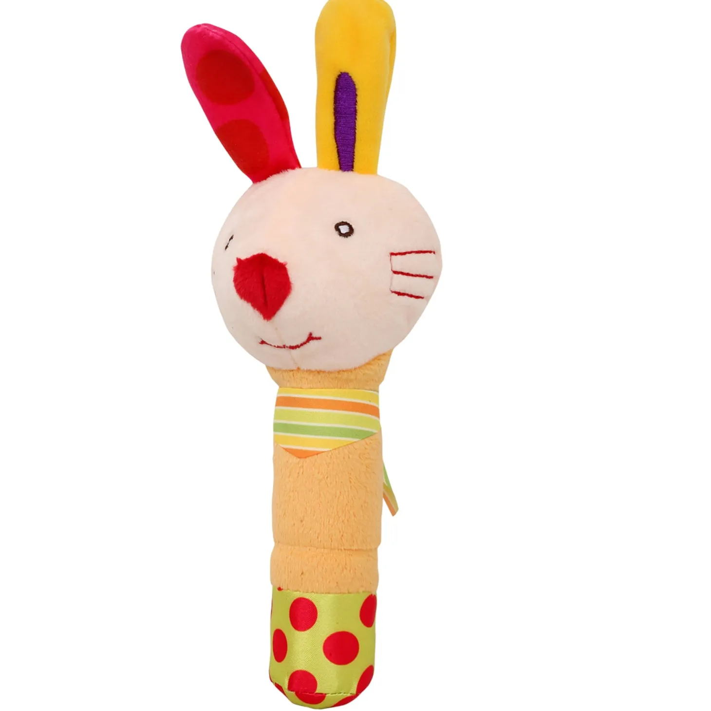 Big Earred Rabbit Multicolour Handheld Rattle