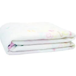 Big Eyed Friends White And Pink Blanket