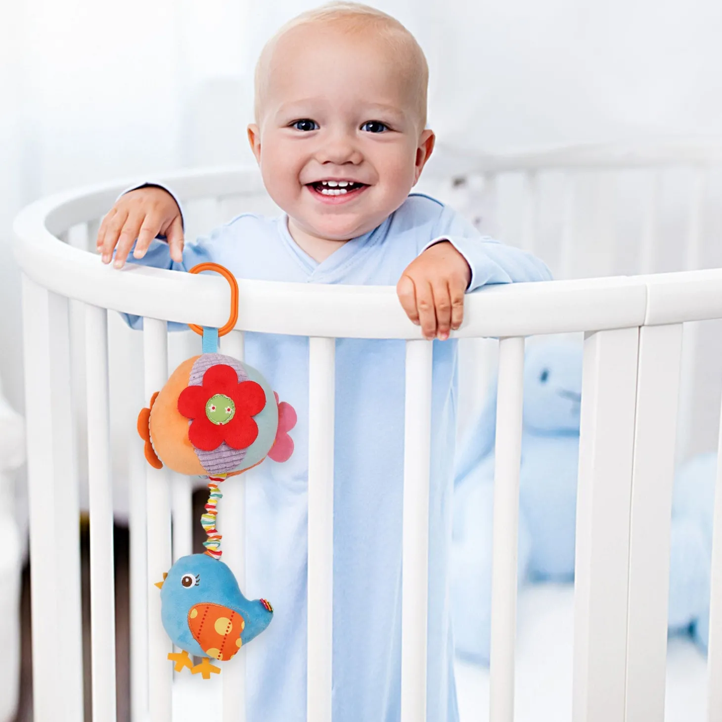 Bird Blue Hanging Pulling Toy