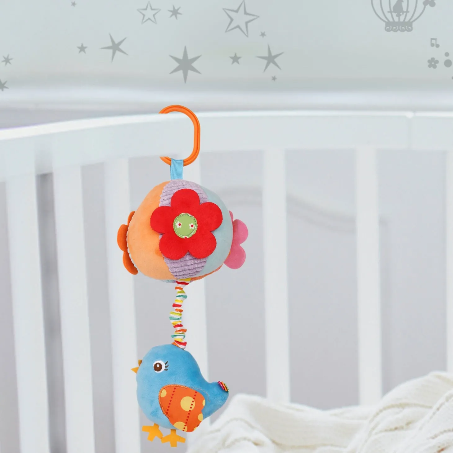 Bird Blue Hanging Pulling Toy