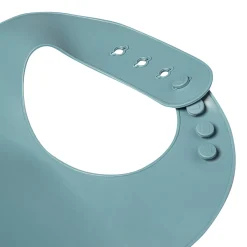 Bluish Grey Waterproof Silicon Bib And Bowl Set