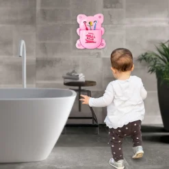 Blushing Bear Pink Toothbrush Holder
