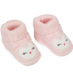 Blushing Newborn Crochet Socks Booties - Pink