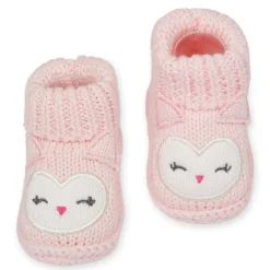 Blushing Newborn Crochet Socks Booties - Pink