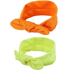 Bow Knot Headbands Set of 2 - Yellow, Orange