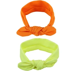 Bow Knot Headbands Set of 2 - Yellow, Orange