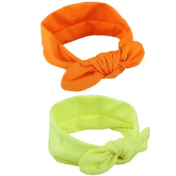 Bow Knot Headbands Set of 2 - Yellow, Orange