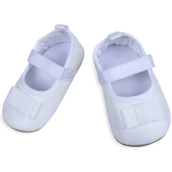 Bow Premium Girls Anti-Slip Ballerina Shoes - White
