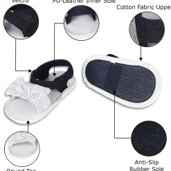 Bowknot Girls Premium Anti-Slip Sandals - White