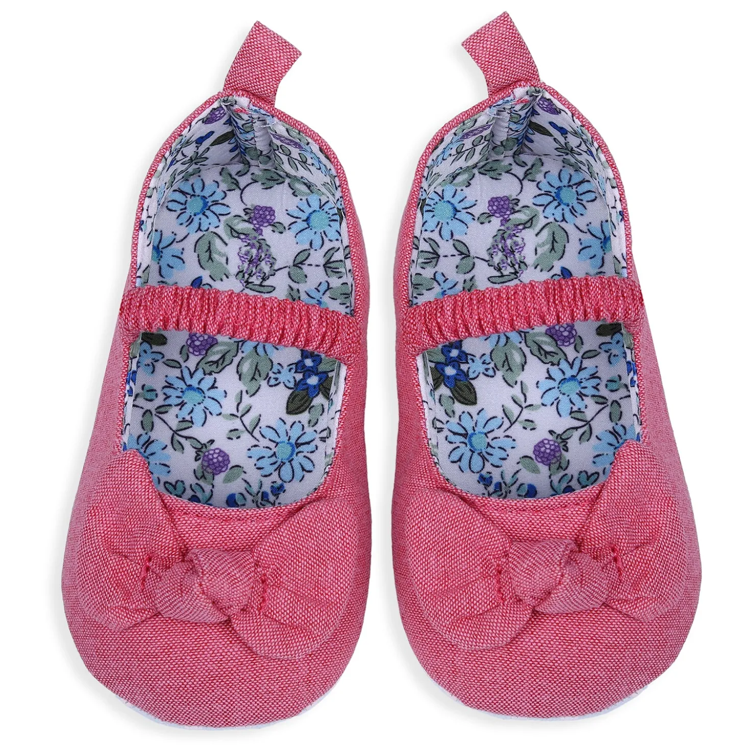 Bowknot Premium Girls Anti-Slip Ballerina Booties - Peach