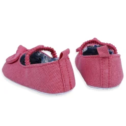 Bowknot Premium Girls Anti-Slip Ballerina Booties - Peach