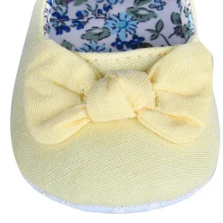Bowknot Premium Girls Anti-Slip Ballerina Booties - Yellow