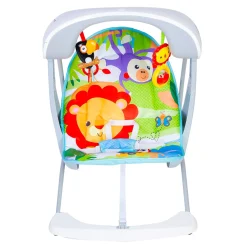 Bright Stars Foldable Musical Comfortable Swing Zoo Print Multicolor