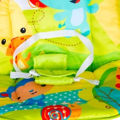 Bright Stars Foldable Musical Comfortable Swing Jungle Print Green