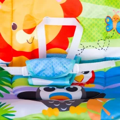 Bright Stars Foldable Musical Comfortable Swing Zoo Print Multicolor
