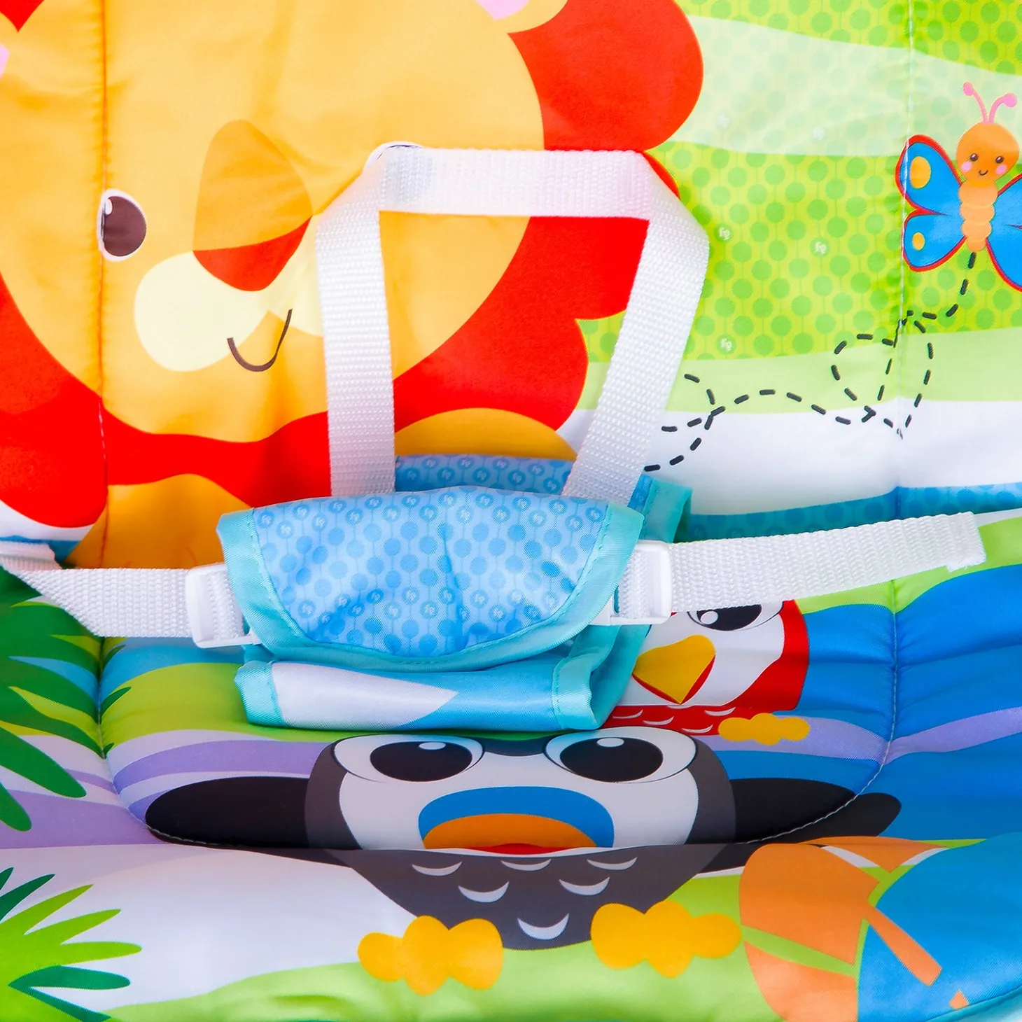 Bright Stars Foldable Musical Comfortable Swing Zoo Print Multicolor
