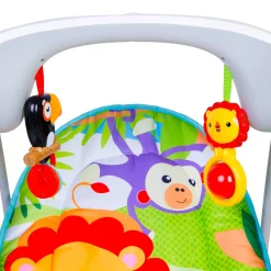 Bright Stars Foldable Musical Comfortable Swing Zoo Print Multicolor