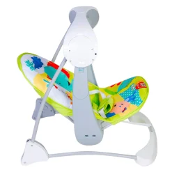 Bright Stars Foldable Musical Comfortable Swing Jungle Print Green