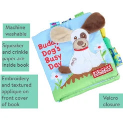 Buddy Dog Educational Learning 3D Cloth Book With Rustle Paper - Multicolour