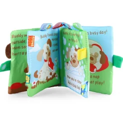 Buddy Dog Educational Learning 3D Cloth Book With Rustle Paper - Multicolour