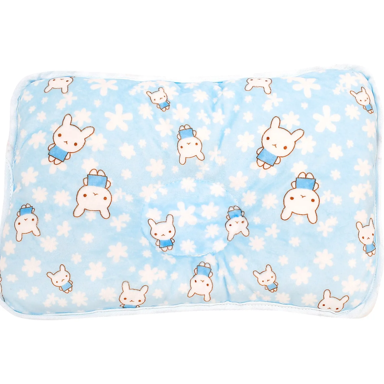 Bunny Blue Baby Pillow